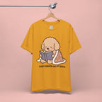Paw Prints On My Soul T‑Shirt — Cute Reading Puppy Graphic Tee