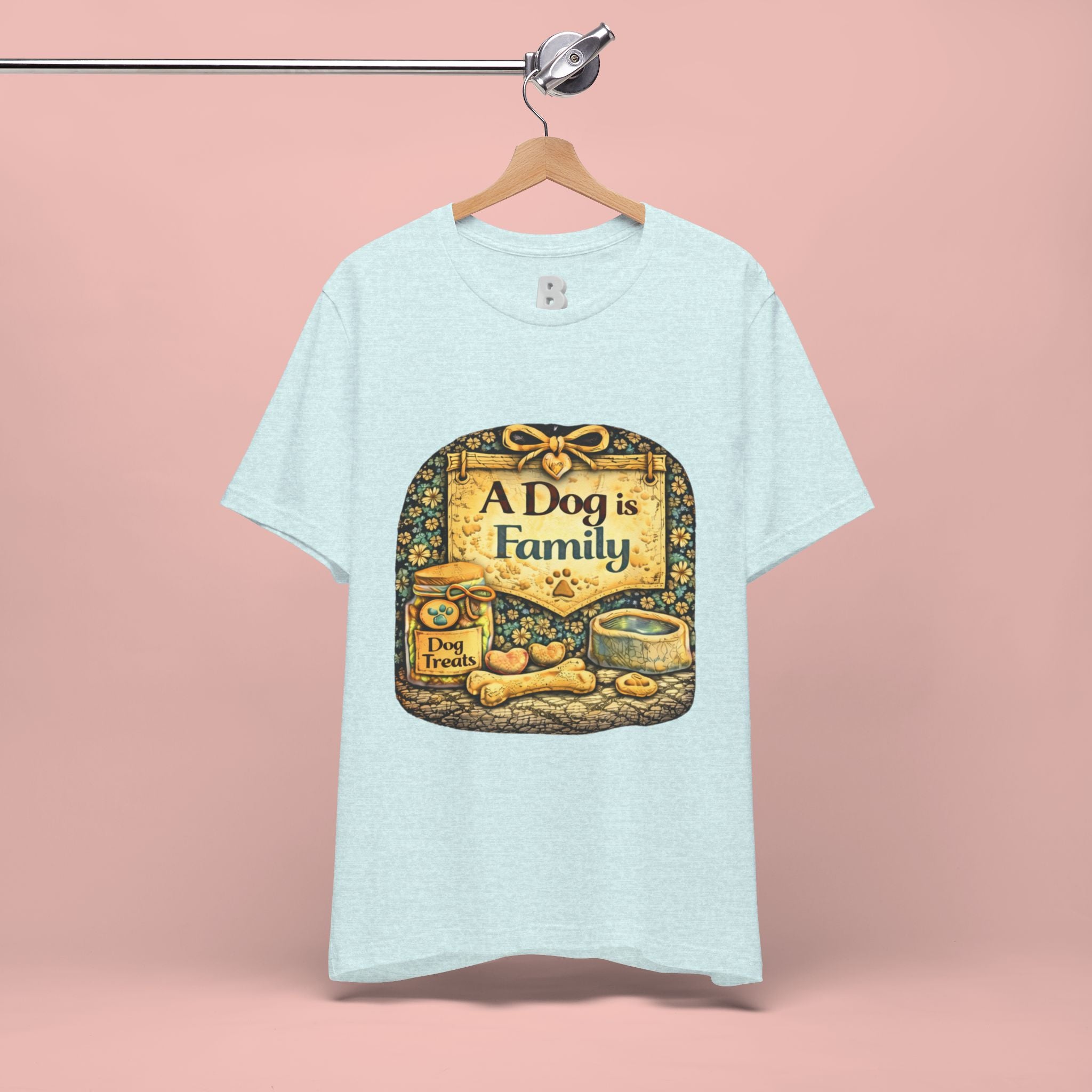 A Dog Is Family T-Shirt - Vintage Pet Lover Tee