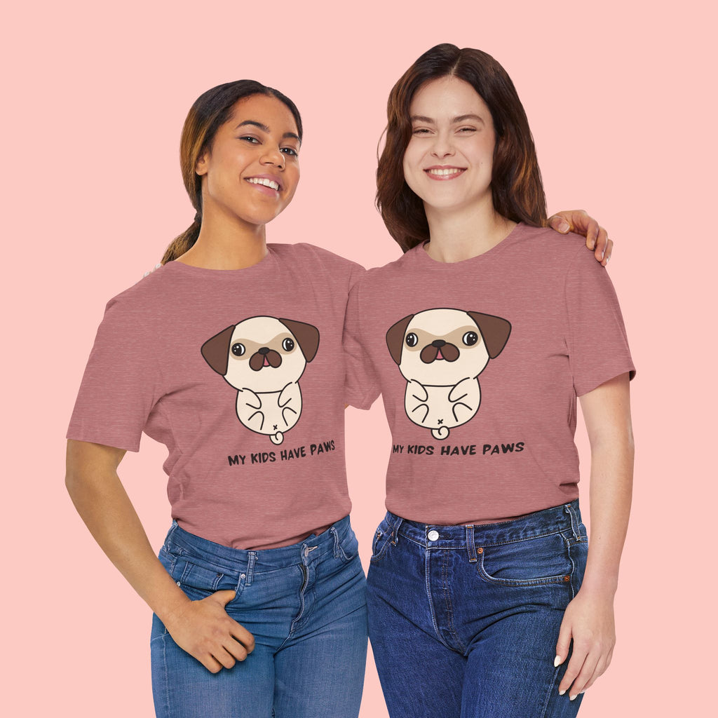 Pug 'My Kids Have Paws' T-Shirt