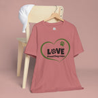 Dog Mom Love T-Shirt — "LOVE Proud Dog Mom" Heart Paw Tee