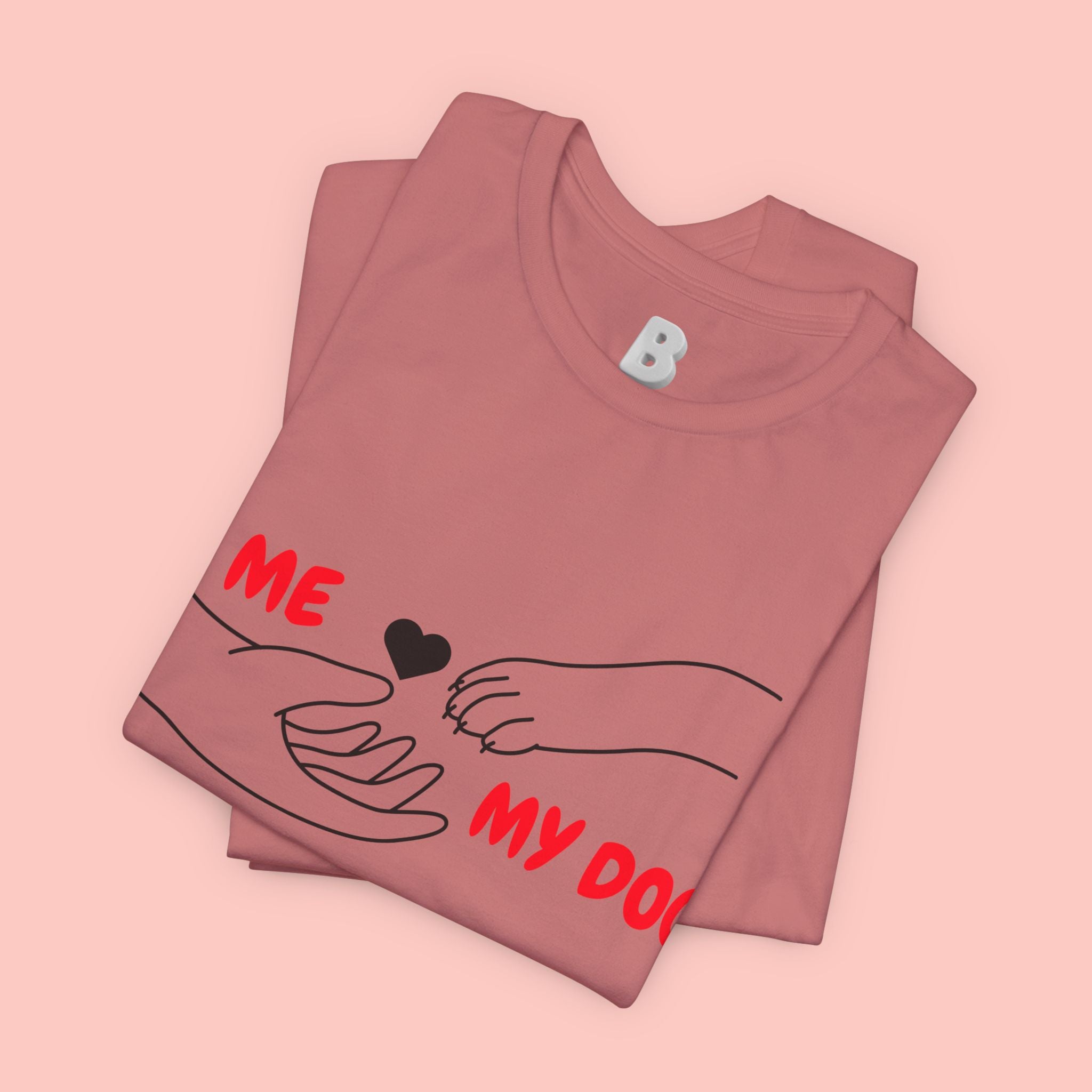 T-Shirt — "Me  My Dog" Minimalist Paw & Hand Illustration