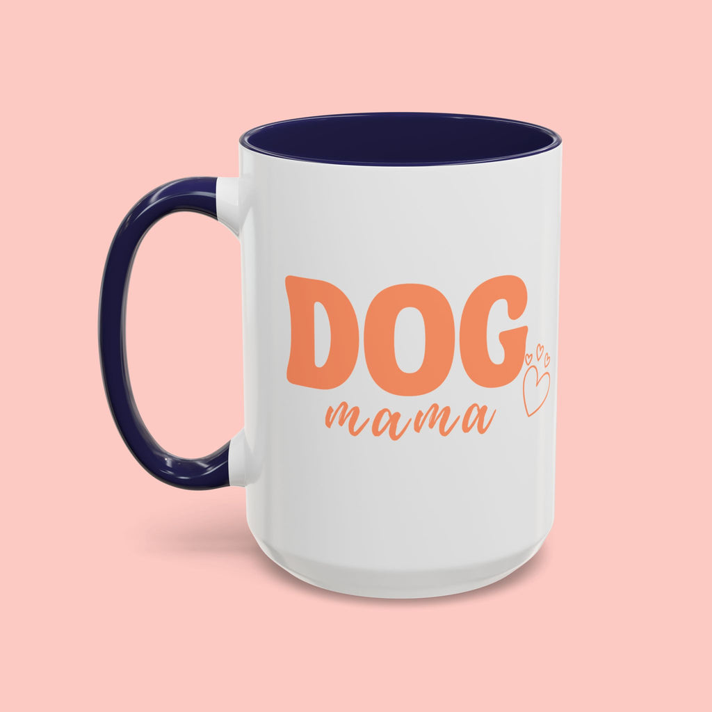 Dog Mama Coffee Mug — Cute Heart Accent Ceramic Mug (11/15 oz)