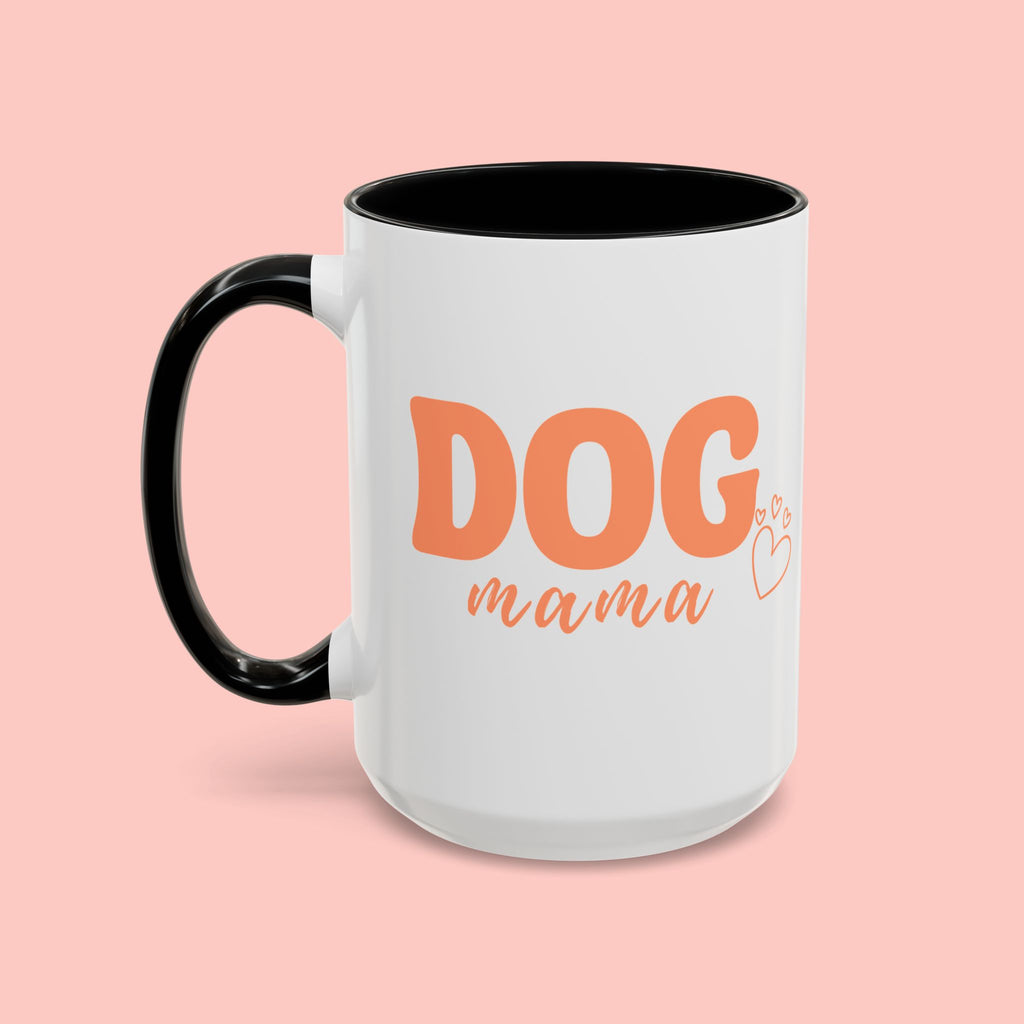 Dog Mama Coffee Mug — Cute Heart Accent Ceramic Mug (11/15 oz)