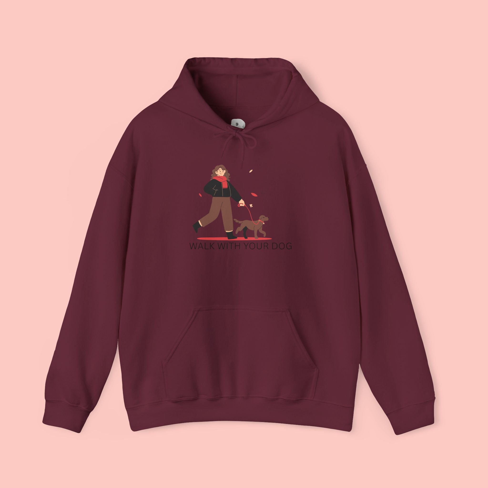 Dog Walk Hoodie — "Walk With Your Dog" Cozy Pet Lover Sweatshirt