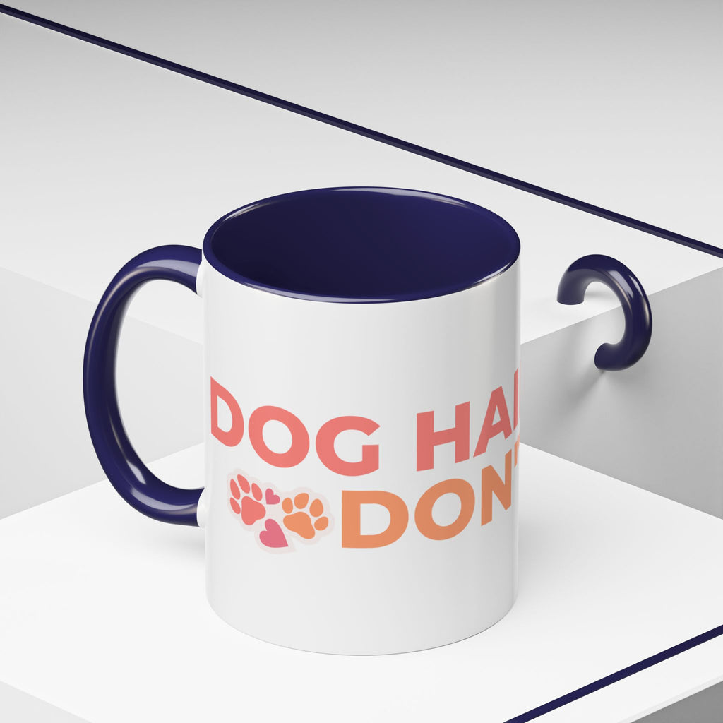 Accent Coffee Mug - "Growing Hair I Don't Care" Floral Script Coffee Mug