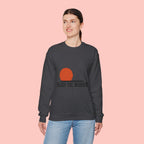 Enjoy the Morning Dog Crewneck Sweatshirt — Sunrise Labrador Graphic
