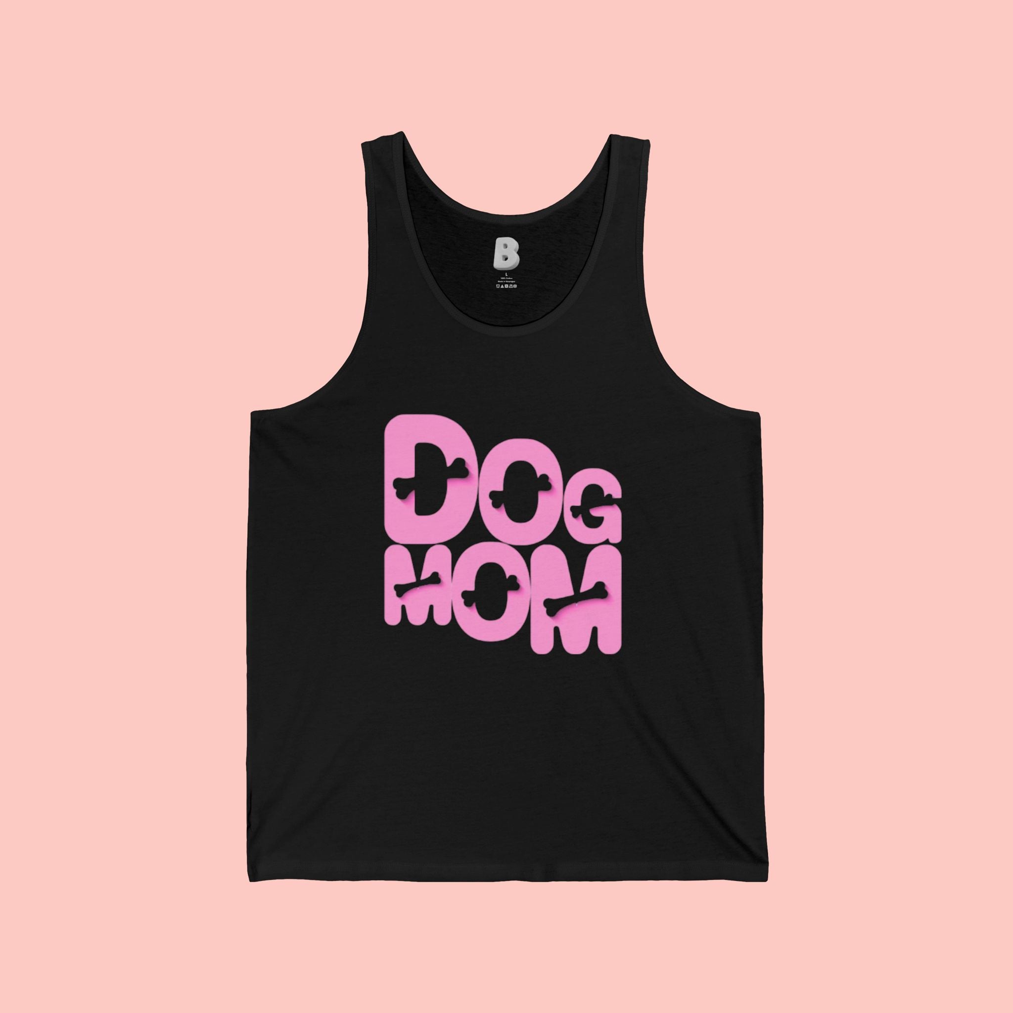 Dog Mom Tank Top — Pink Retro Graphic