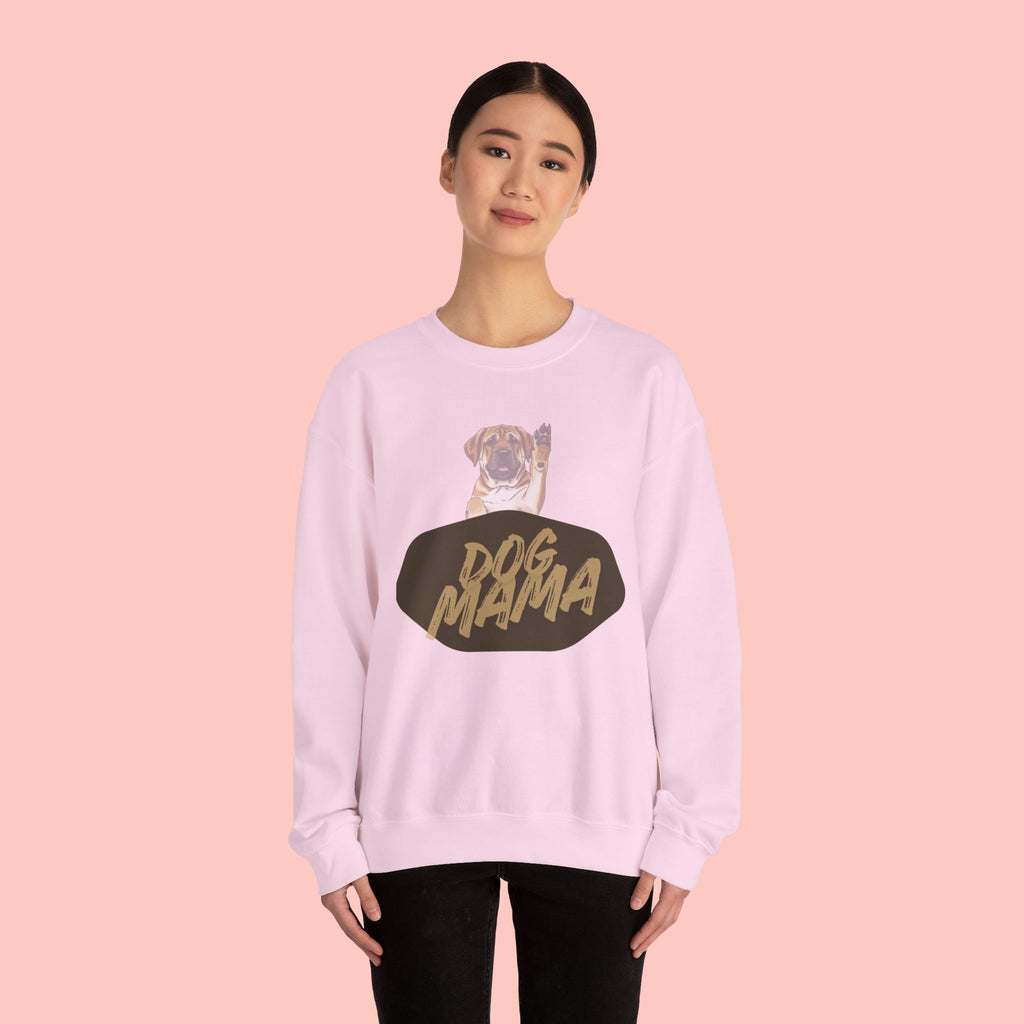 Dog Mama Crewneck Sweatshirt — Cute Puppy Graphic Pullover for Dog Lovers