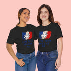 Love Your Dog Like Me T-Shirt — French Flag Heart Puppy Tee