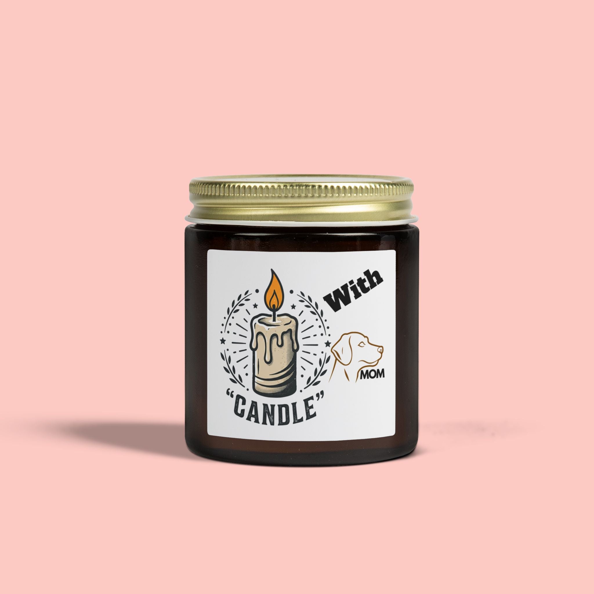 Coconut Apricot Scented Candle (4oz/9oz) — 'With Candle' Decorative Jar, Cozy Home Gift for Moms