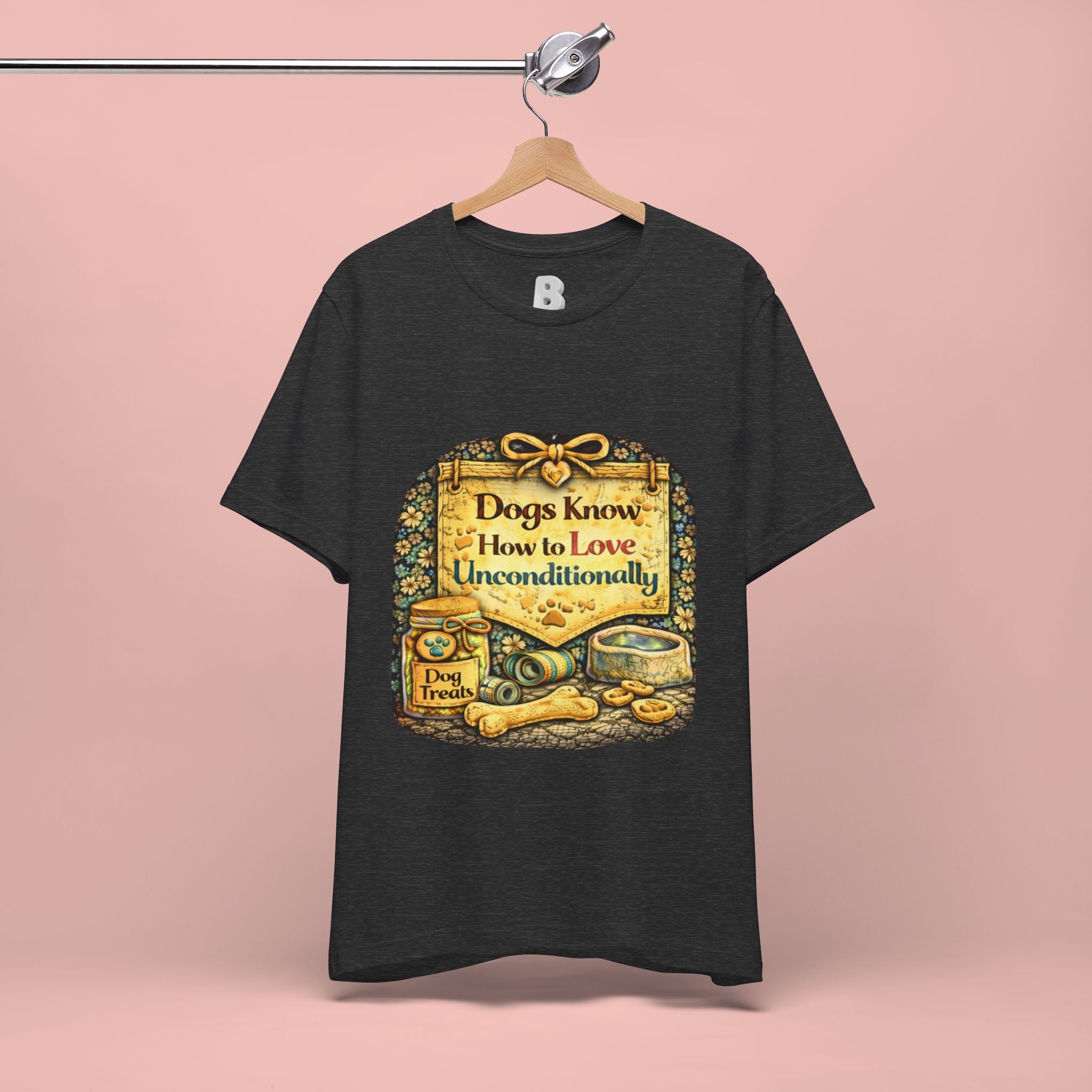 Dog Lovers T‑Shirt – "Dogs Know How to Love Unconditionally" Vintage Design
