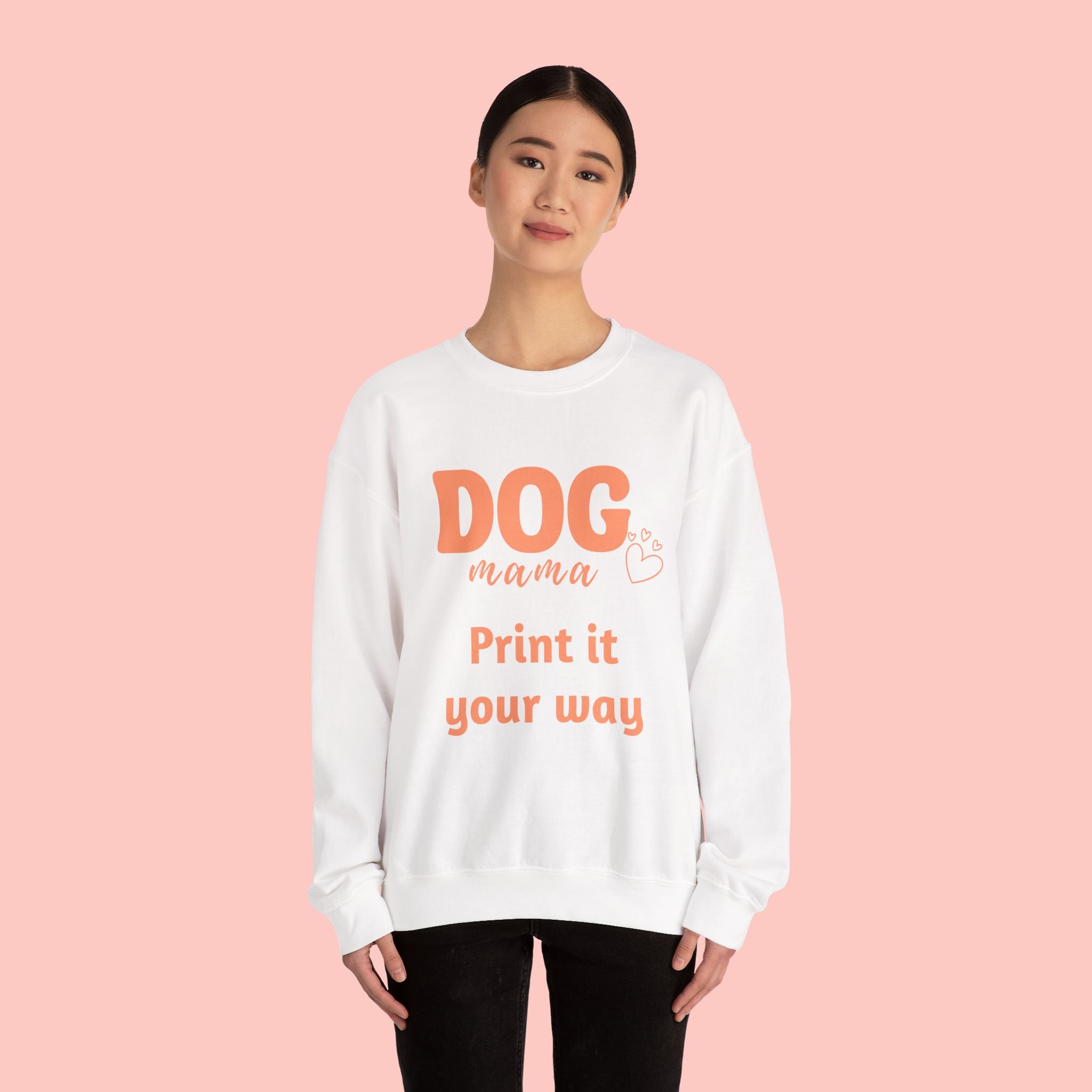 Dog Mama Crewneck Sweatshirt — Customizable “Dog Mama” Graphic