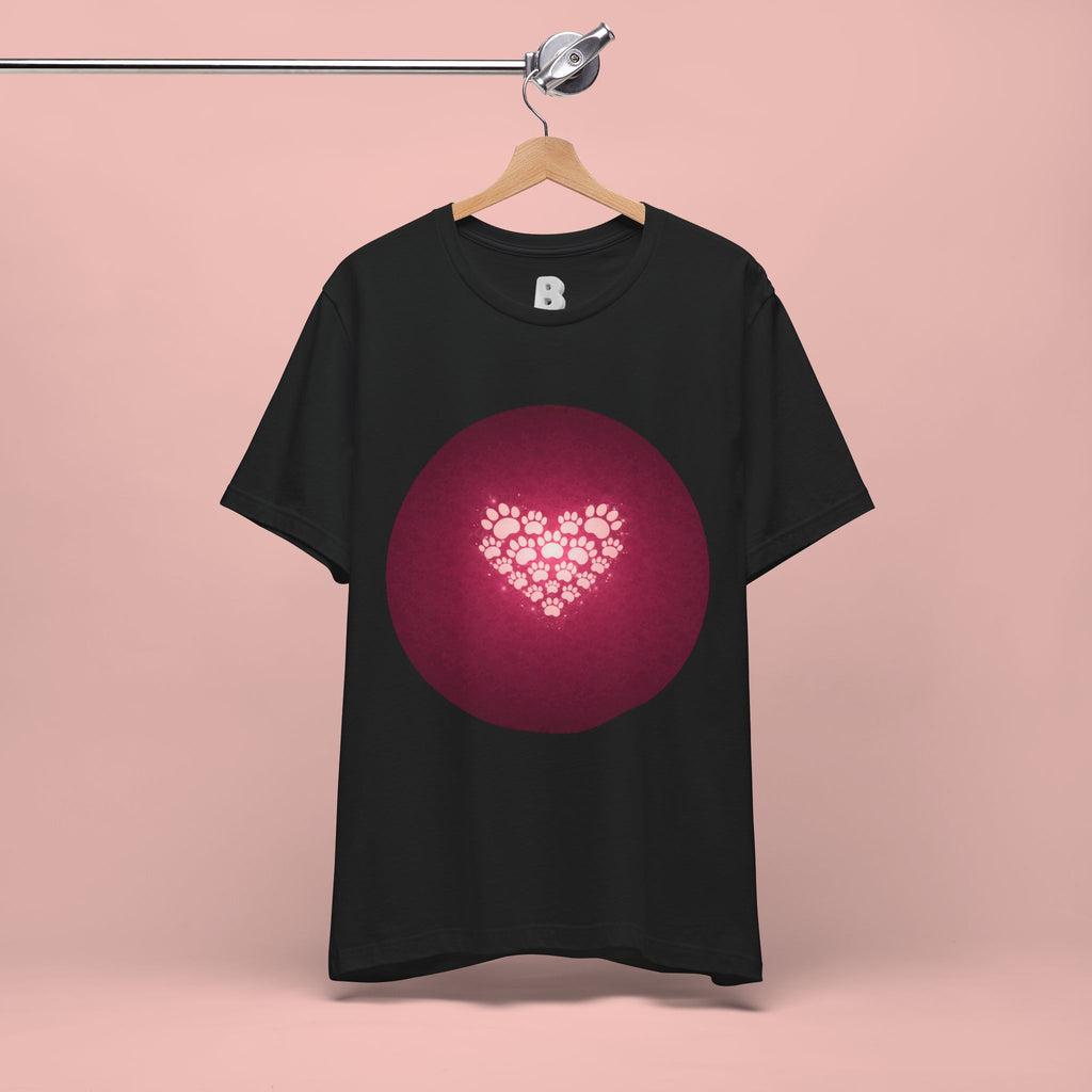 Paw Print Heart T‑Shirt — Cute Pet Lover Tee