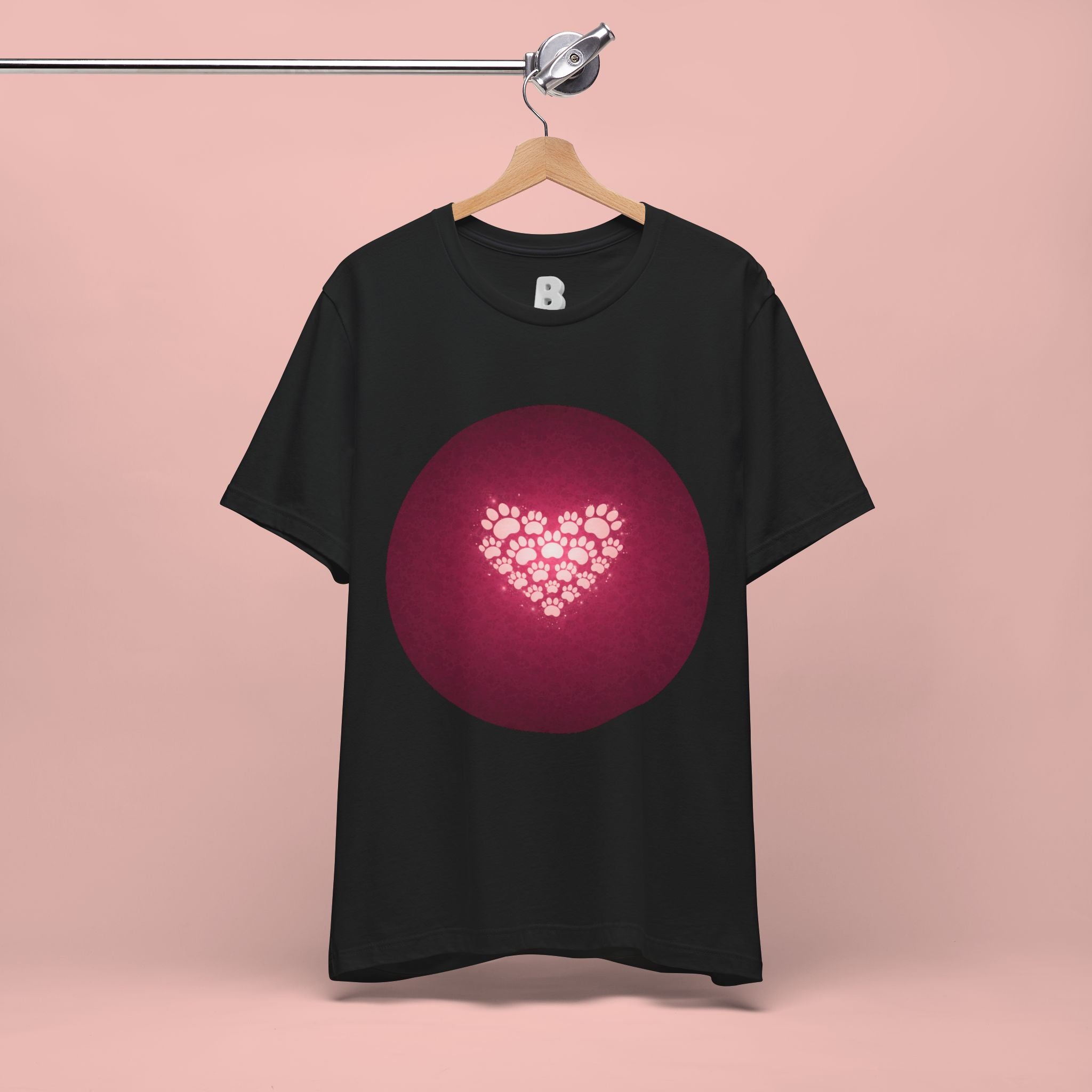 Paw Print Heart T‑Shirt — Cute Pet Lover Tee
