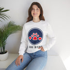Dog Mama Crewneck Sweatshirt — Cute Paw Print Graphic for Dog Lovers