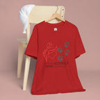 Dog Cuddle Tee – "Would Rather Cuddle My Dog" Paw Print Floral T-Shirt