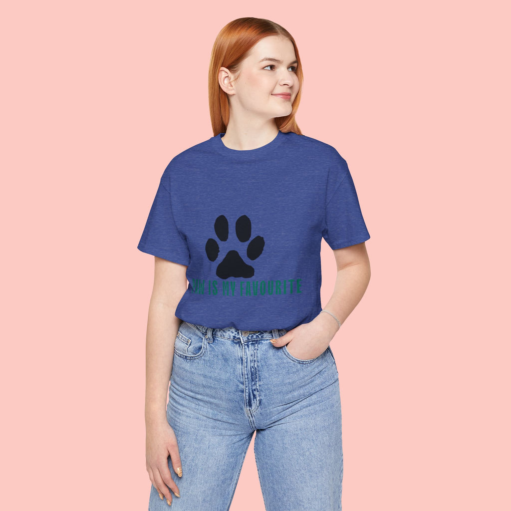 Paw Is My Favourite T‑Shirt — Dog Lover Paw Print Tee