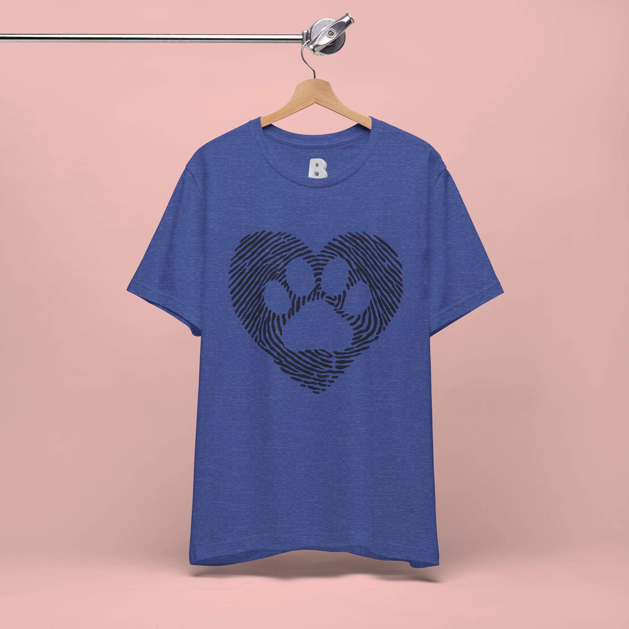 Fingerprint Heart Paw T-Shirt — Dog Paw Love Tee