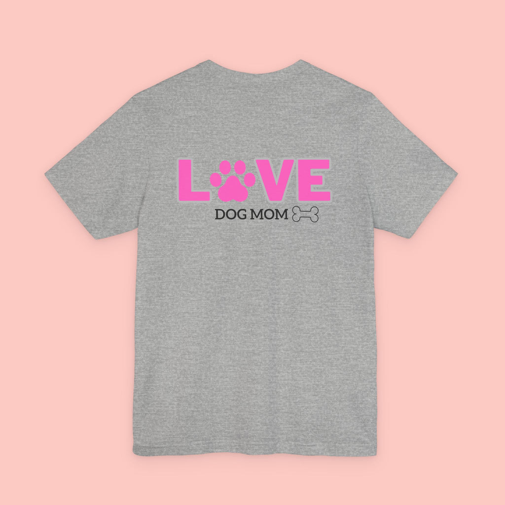 Dog Mom Love T-Shirt — "LOVE" Paw Graphic Tee