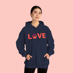 Dog Lover Hoodie — "LOVE (paw) My Dog > People" Graphic Sweatshirt