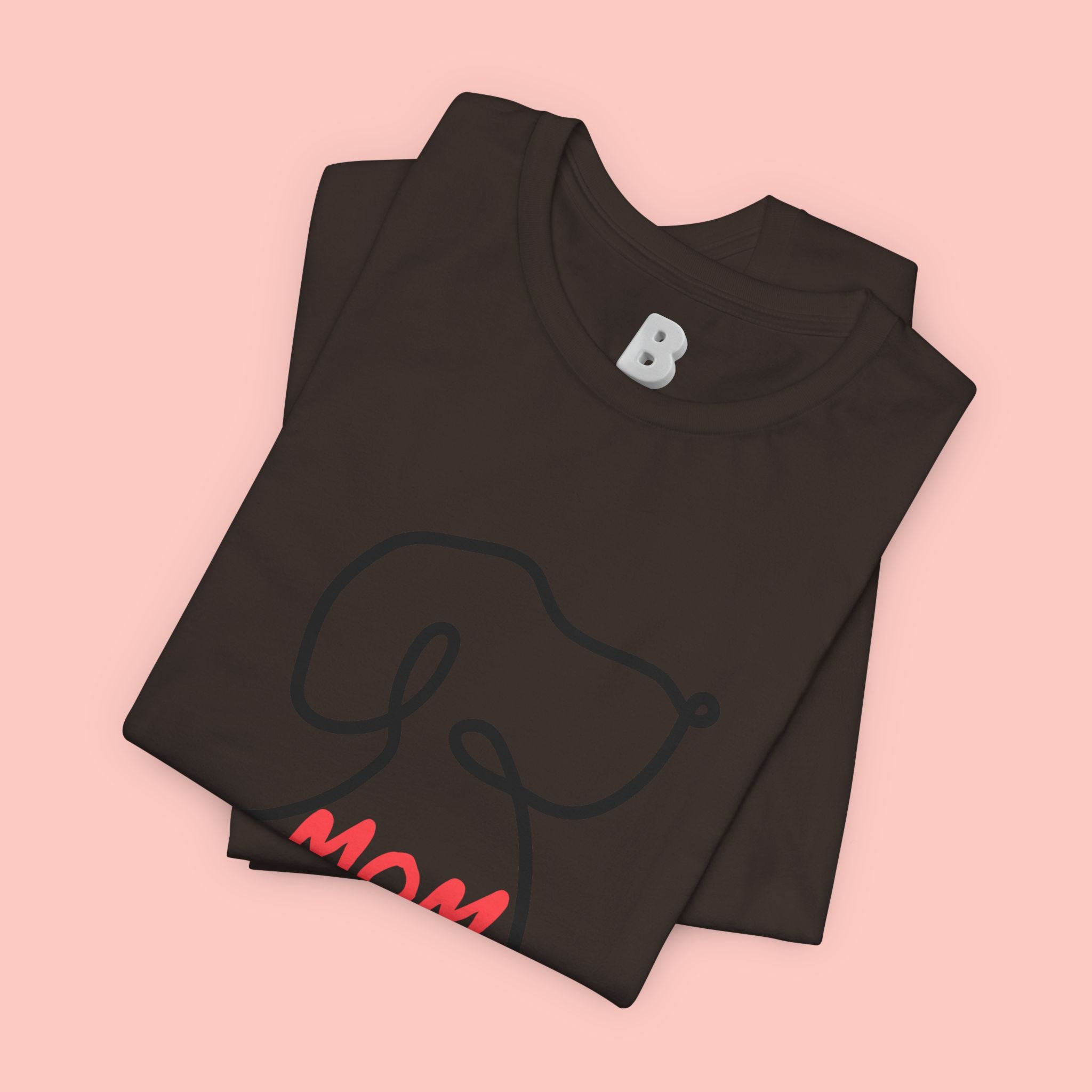Mom Dog T-Shirt — Minimal Line Art Puppy Tee for Dog Moms, Mother's Day Gift