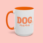 Dog Mama Coffee Mug — Cute Heart Accent Ceramic Mug (11/15 oz)