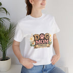Dog Mom Forever T‑Shirt — Floral Paw Print Tee for Pet Lovers