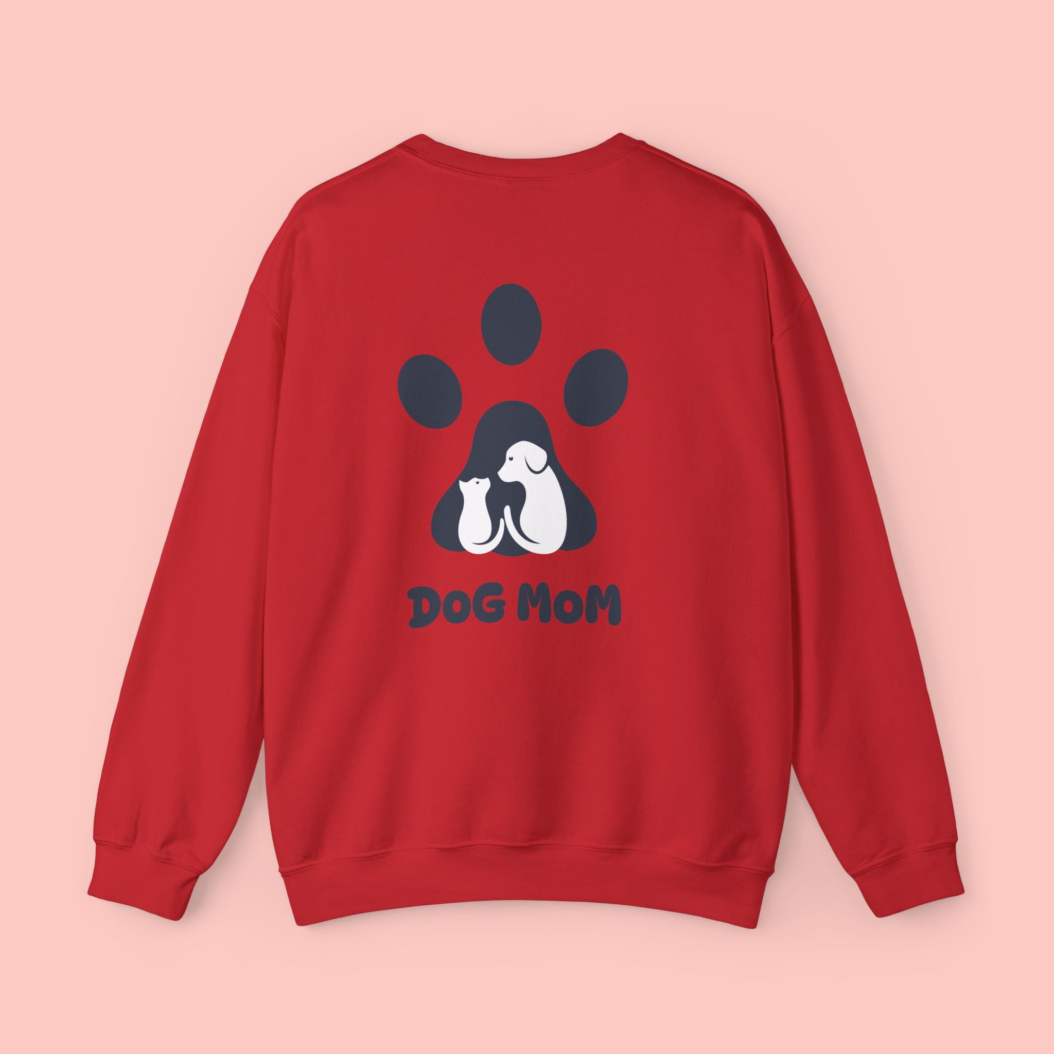 Dog Mom Crewneck Sweatshirt — Paw Print Graphic Cozy Pullover