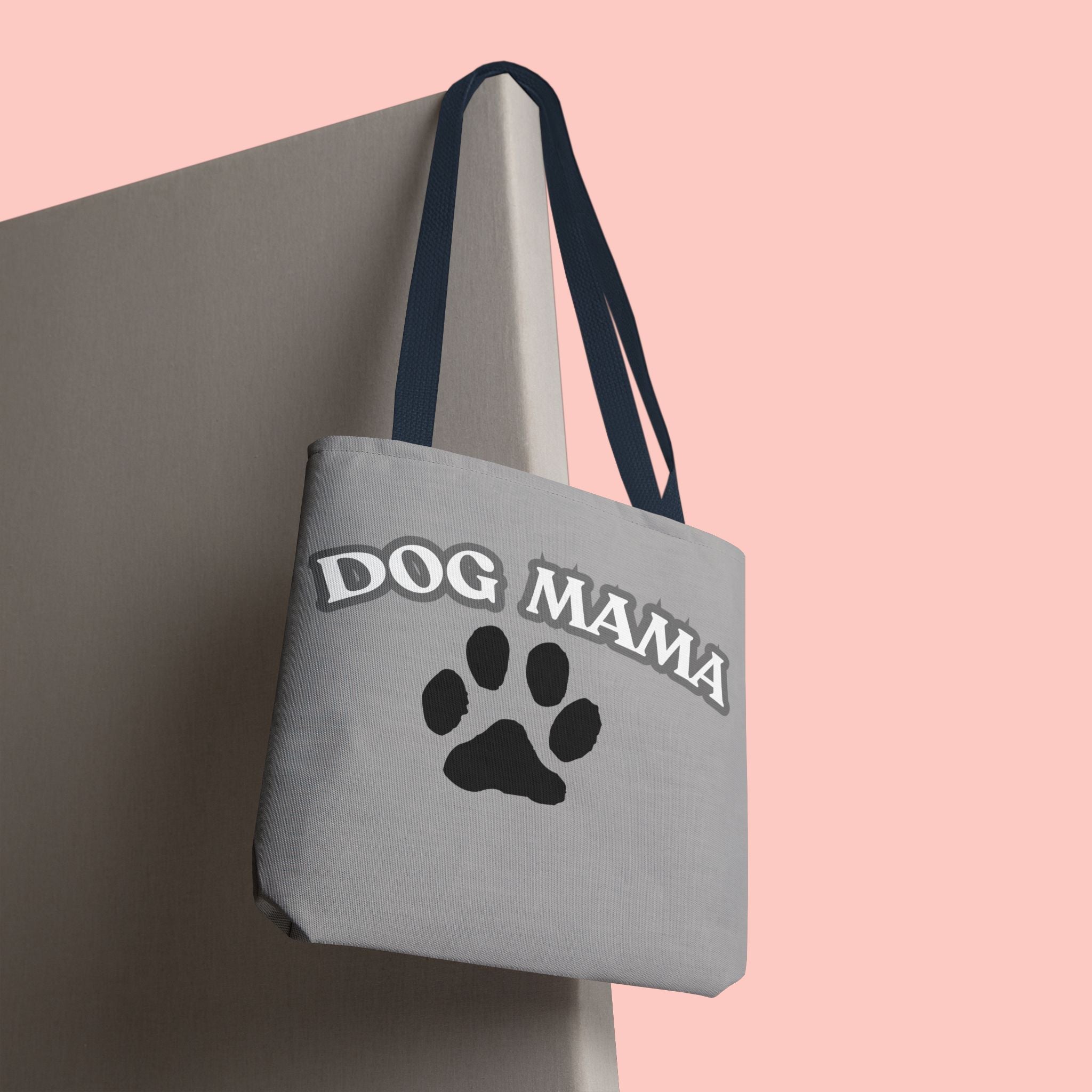 Dog Mama Paw Print Tote Bag – Cute Pet Lover Gift