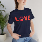 Dog Lover Tee - "LOVE My Dog > People" Paw Print Graphic T-Shirt