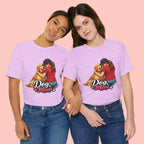 Dog Mom T-Shirt - Cute Woman Hugging Golden Retriever Tee