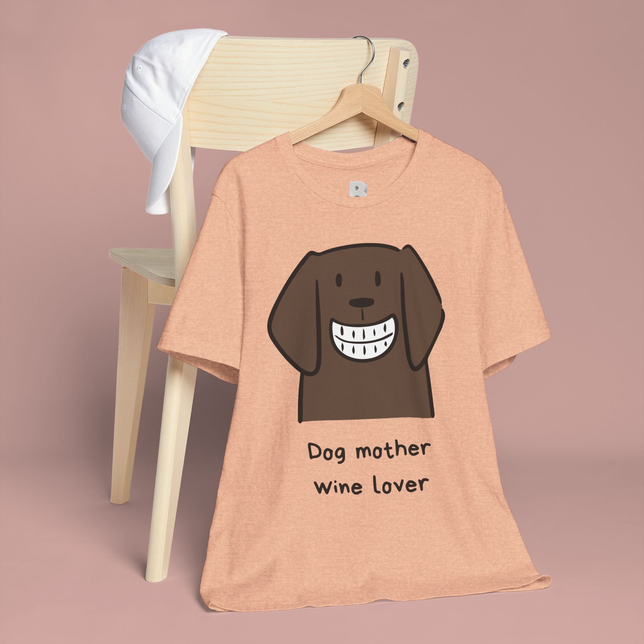 Dog Mother Wine Lover T-Shirt — Cute Cartoon Dog Graphic Tee