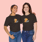 Zoom Meeting Approved Tee — Cute Puppy with Headset Laptop Graphic