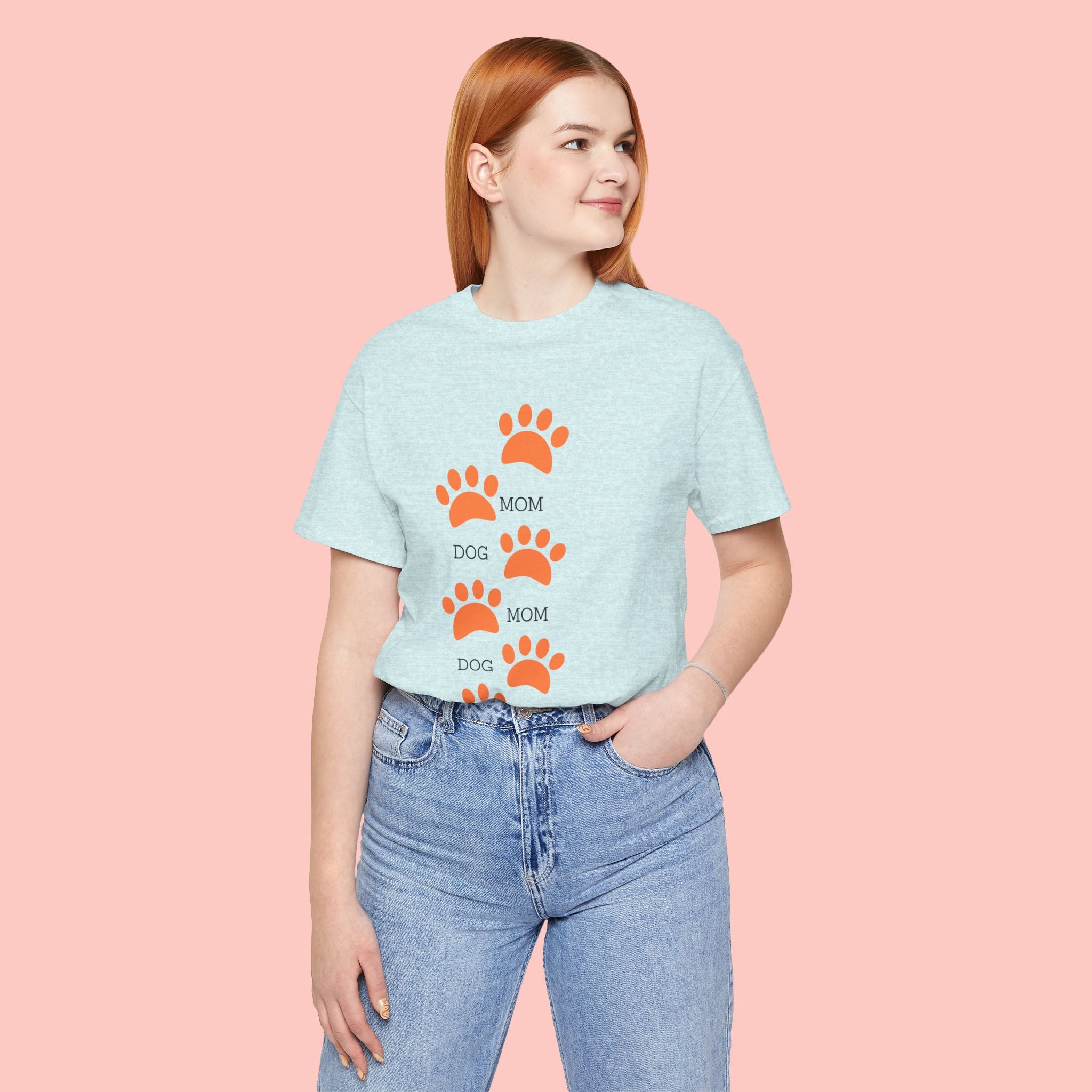 Dog Mom Paw Print T-Shirt — Cute Pet Lover Graphic Tee