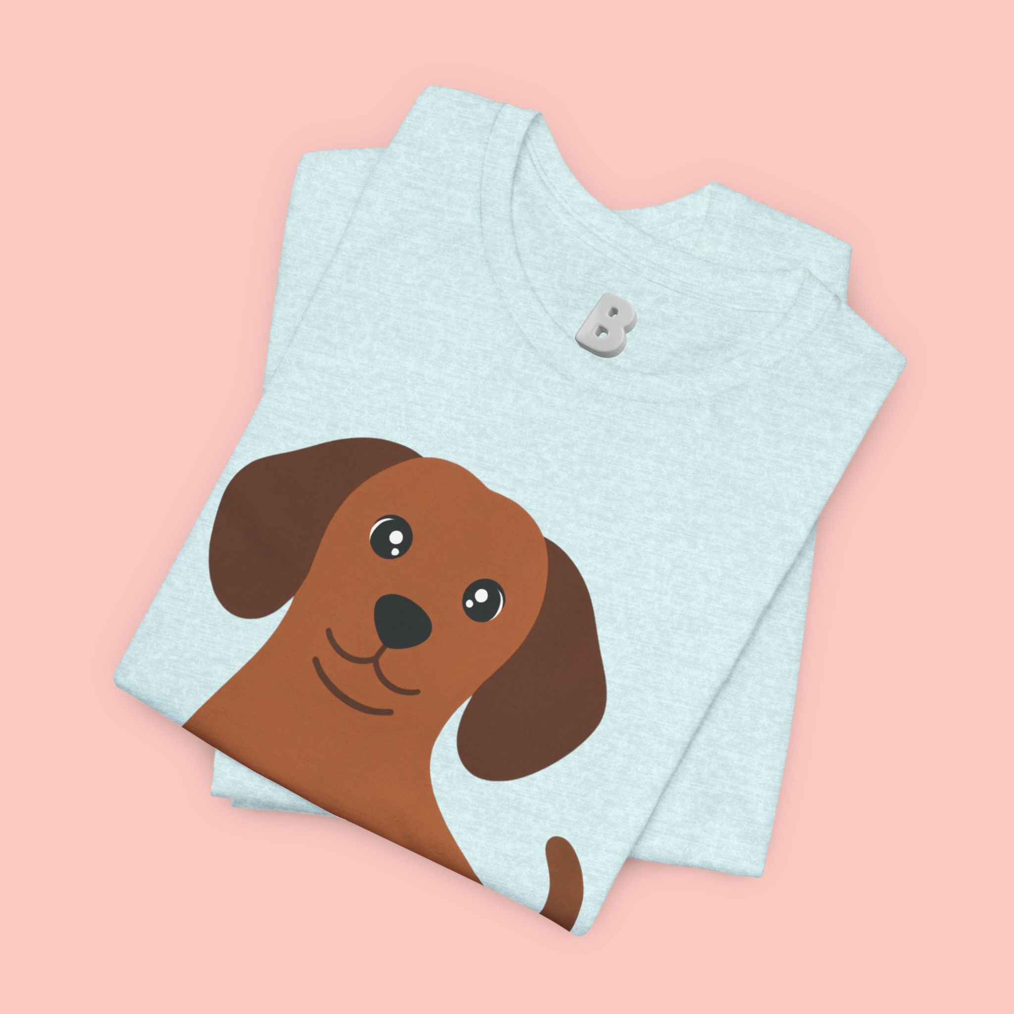 Dachshund Puppy Graphic T-Shirt — Cute Brown Dog Tee