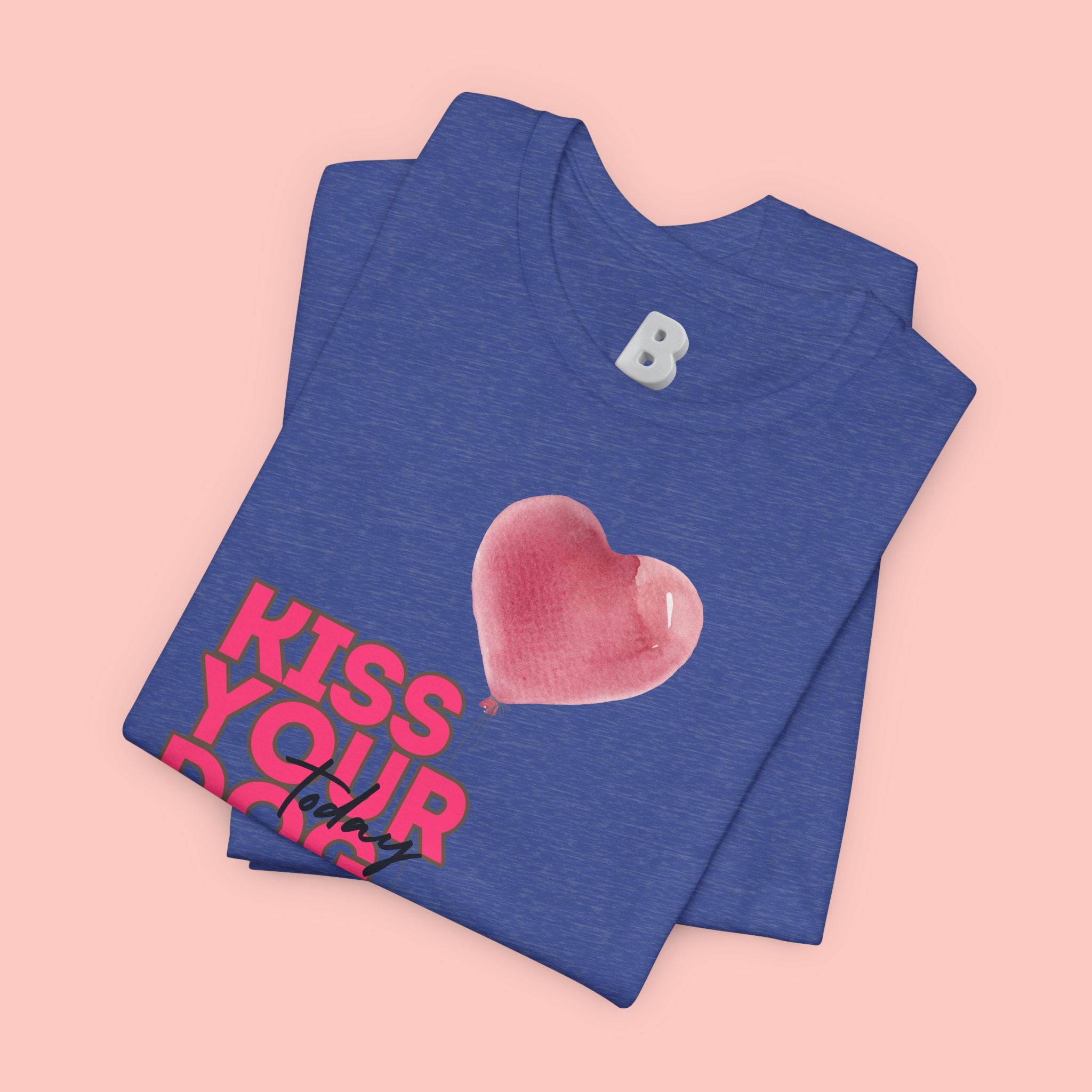Kiss Your Dog T-Shirt — Cute Corgi with Heart Balloon Pet Lover Tee