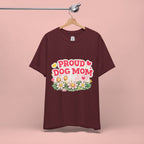 Proud Dog Mom Tee – Floral Retro Heart Design