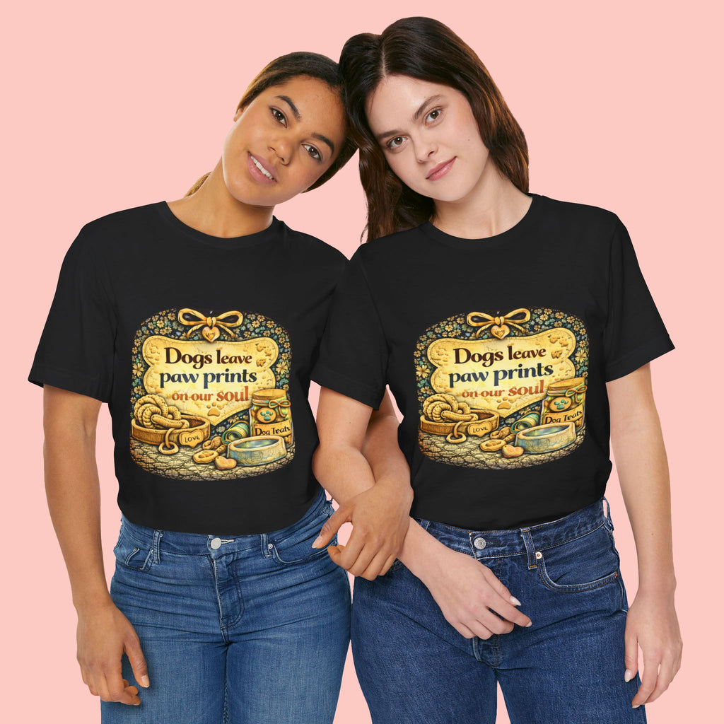 Dogs Leave Paw Prints Tee – Vintage Pet Lover T‑Shirt