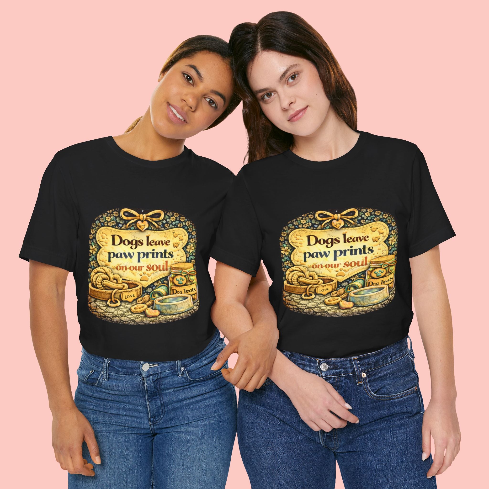 Dogs Leave Paw Prints Tee – Vintage Pet Lover T‑Shirt