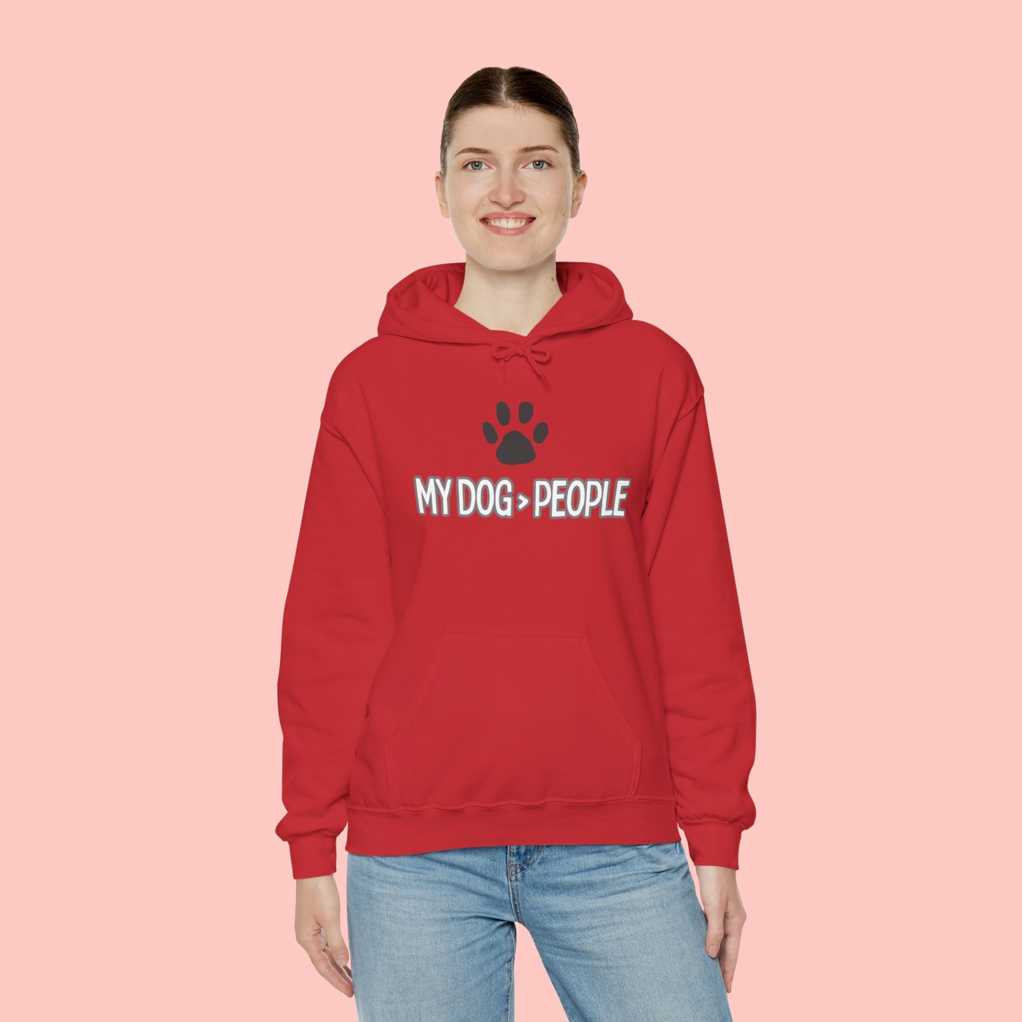 My Dog People Hoodie — Paw Print Graphic Dog Lover Sweatshirt