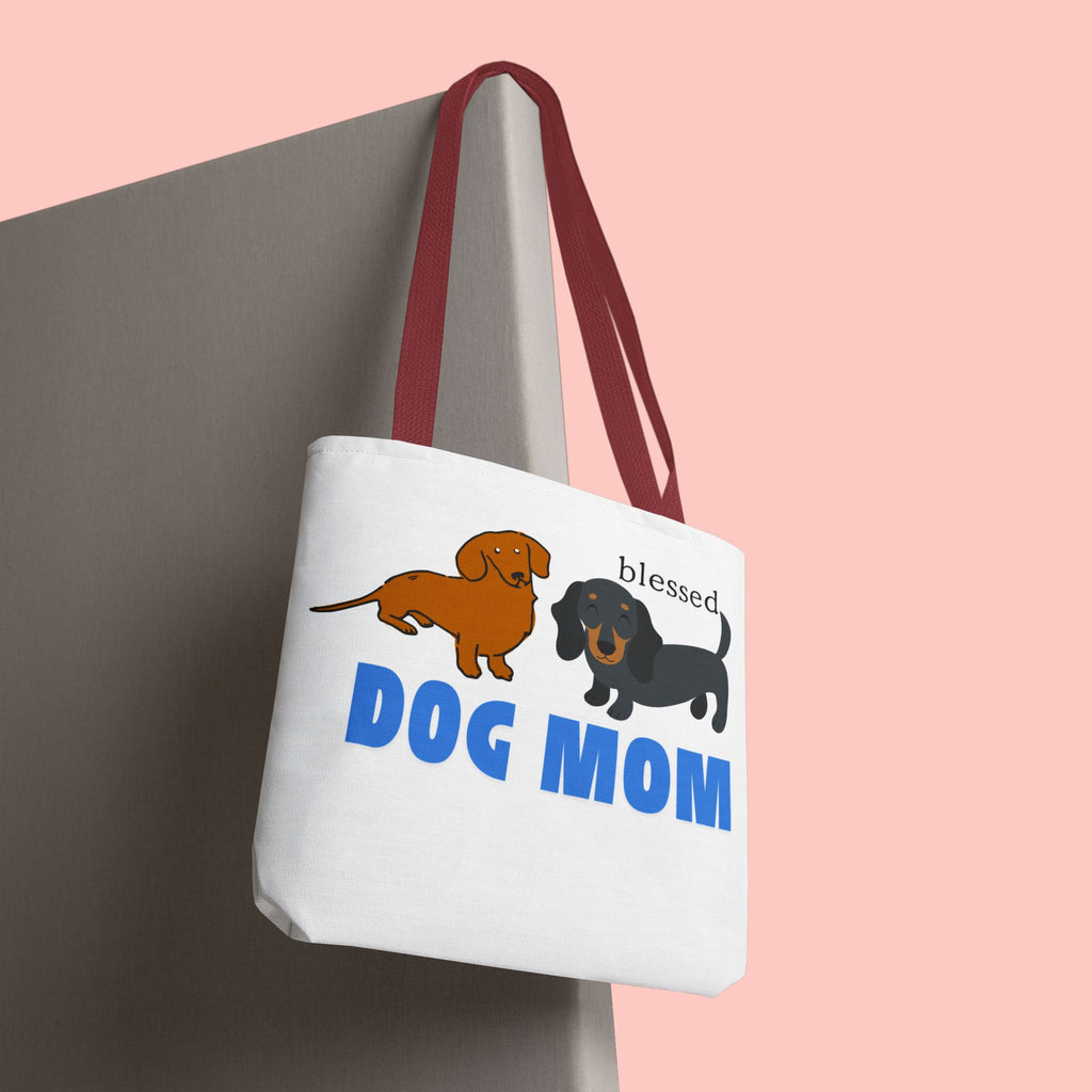 Dog Mom Tote Bag — Blessed Dachshund Design