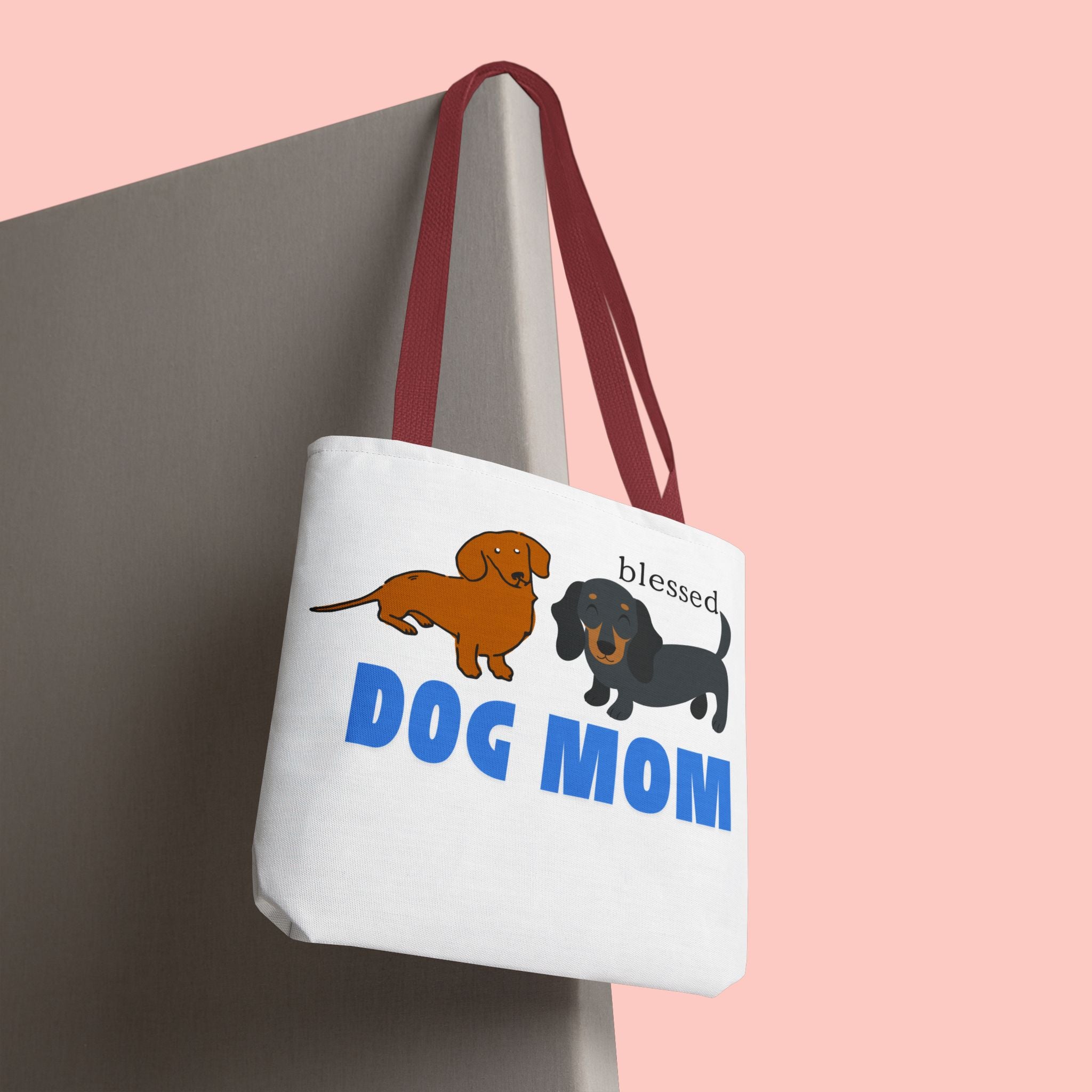 Dog Mom Tote Bag — Blessed Dachshund Design