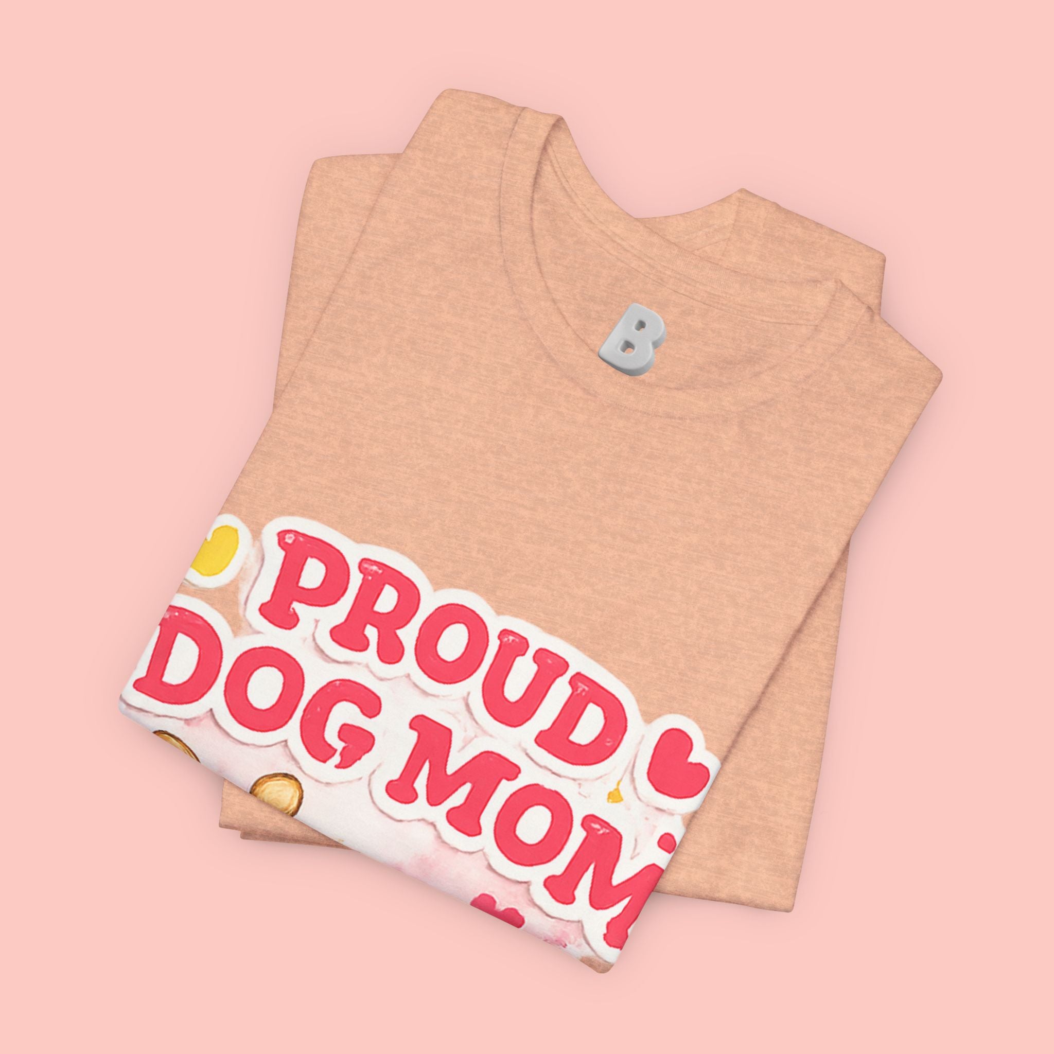 Proud Dog Mom Tee – Floral Retro Heart Design