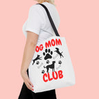 Dog Mom Club Tote Bag – Cute Paw Print Canvas Tote for Dog Lovers