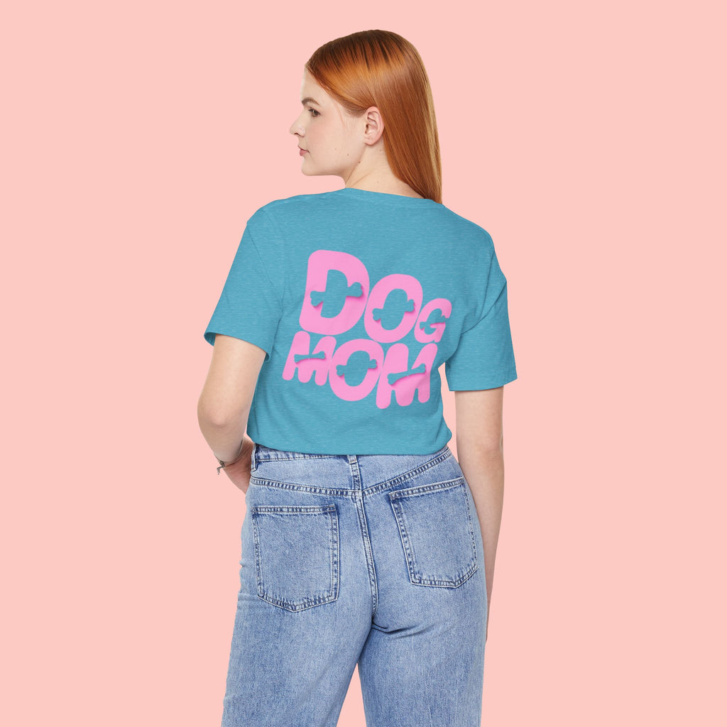 Dog Mom T-Shirt — Retro Pink Graphic Tee for Pet Lovers