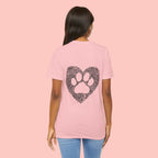 T-Shirt — Heart Pawprint Fingerprint Design (Pet Lover Gift)