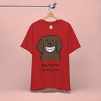 Dog Mother Wine Lover T-Shirt — Cute Cartoon Dog Graphic Tee