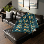 Pet Paw Love Blanket — Cozy Soft Polyester Throw for Dog & Cat Lovers