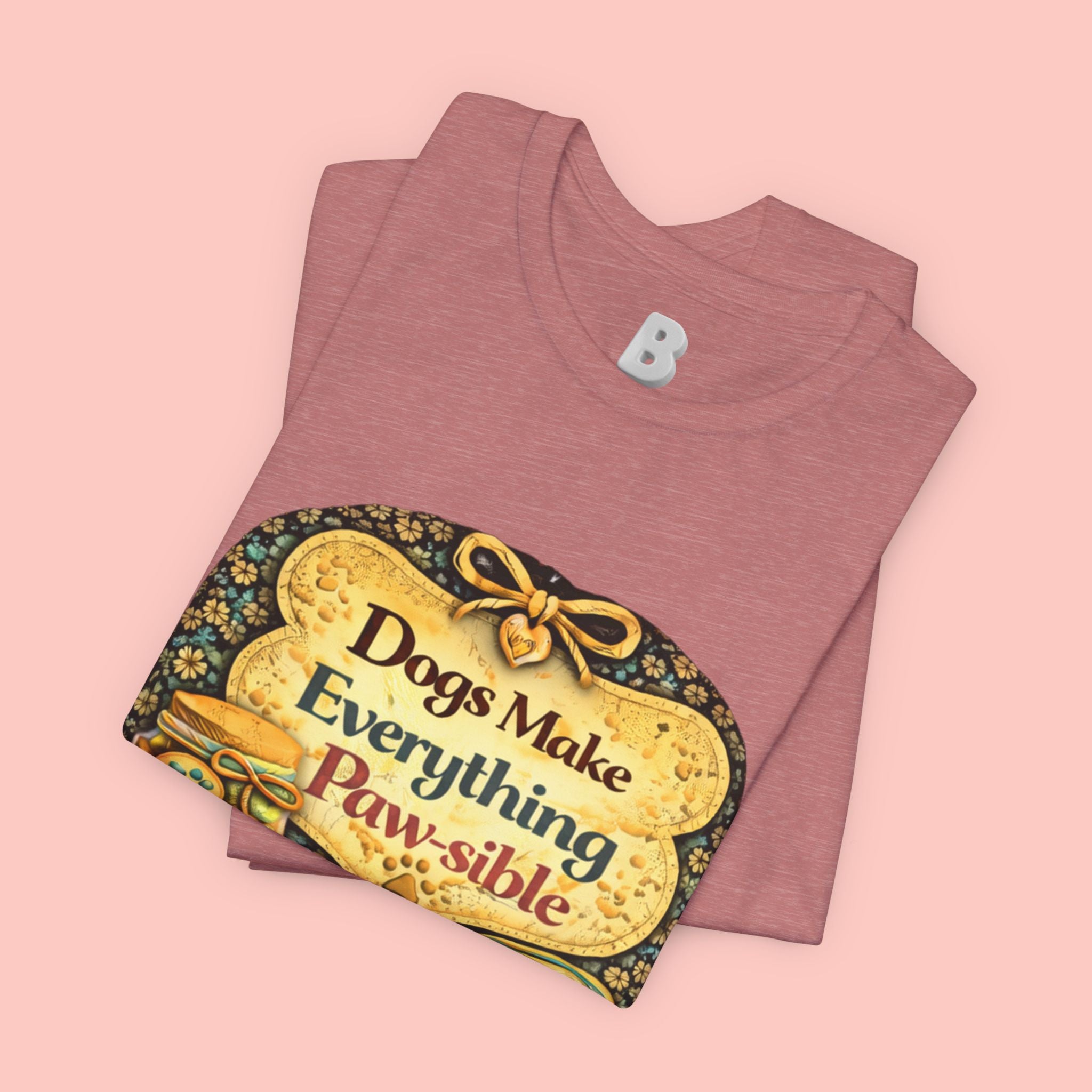 Dog Lover T‑Shirt – "Dogs Make Everything Paw‑sible" Vintage Pet Rescue Tee