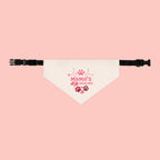 Mama's Healing Pet Bandana Collar — Pink Paw Print Dog & Cat Accessory
